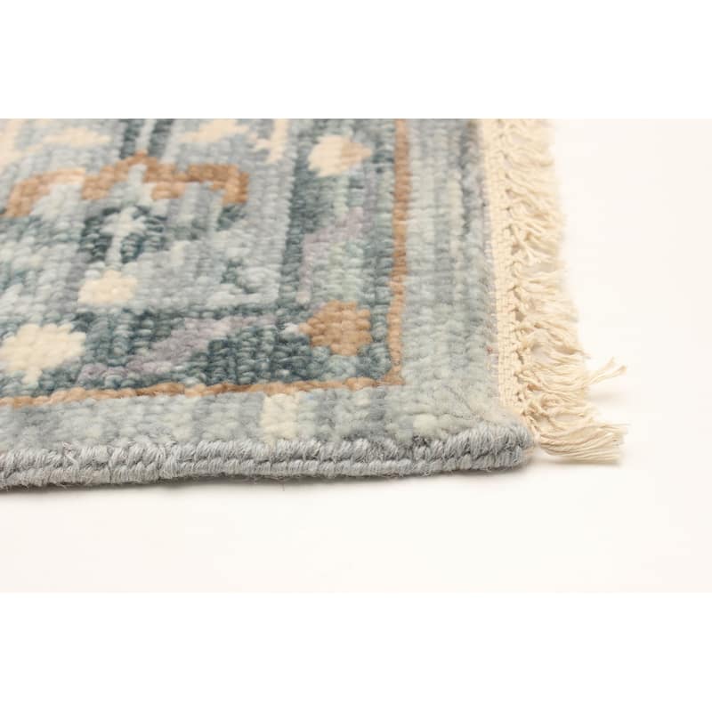 ECARPETGALLERY Hand-knotted Mystique Teal Wool Rug - 4'1 x 6'2