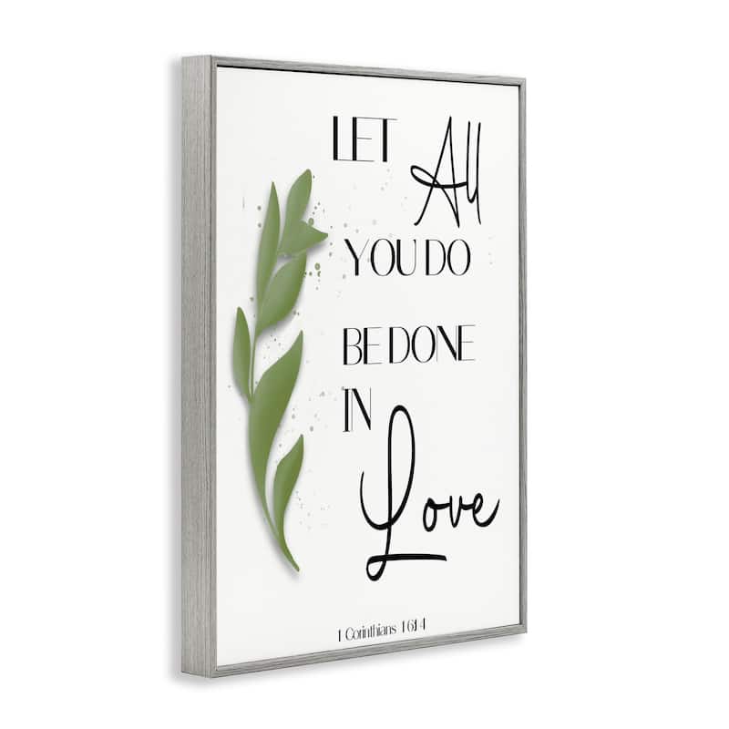 Stupell Done In Love Proverb Framed Giclee Art Design By Amber Clarkson