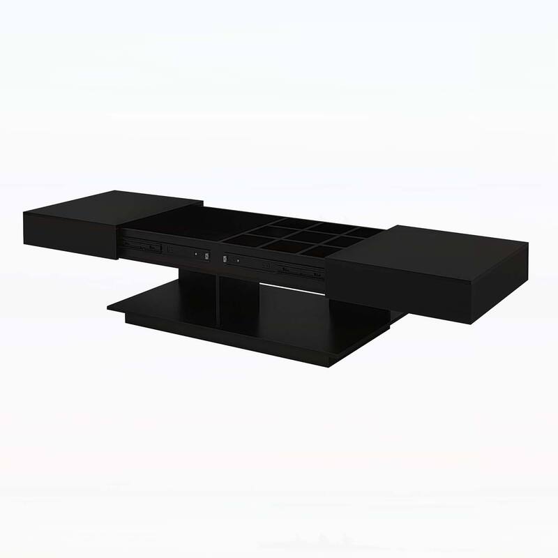 Coffee Table with Concealed Storage,Smart Lighting,and Easy Setup,Ideal for Enhancing Living Room Experience