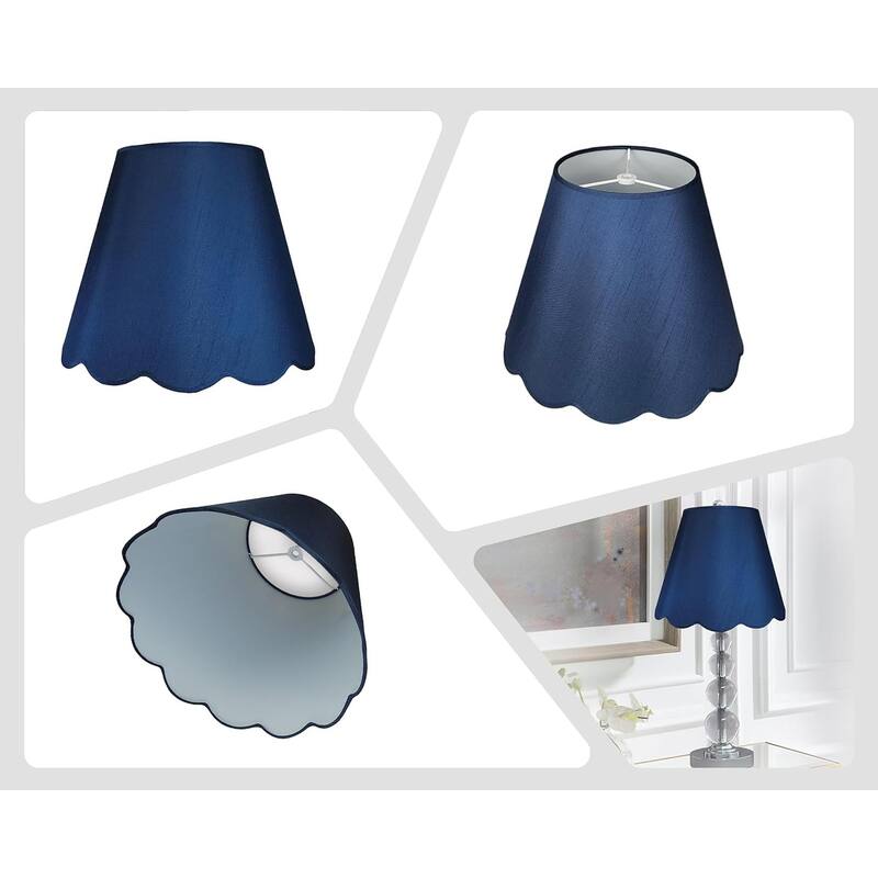 Royal Designs Scallop Empire Lamp Shade Set of 2 - 7 x 13 x 10