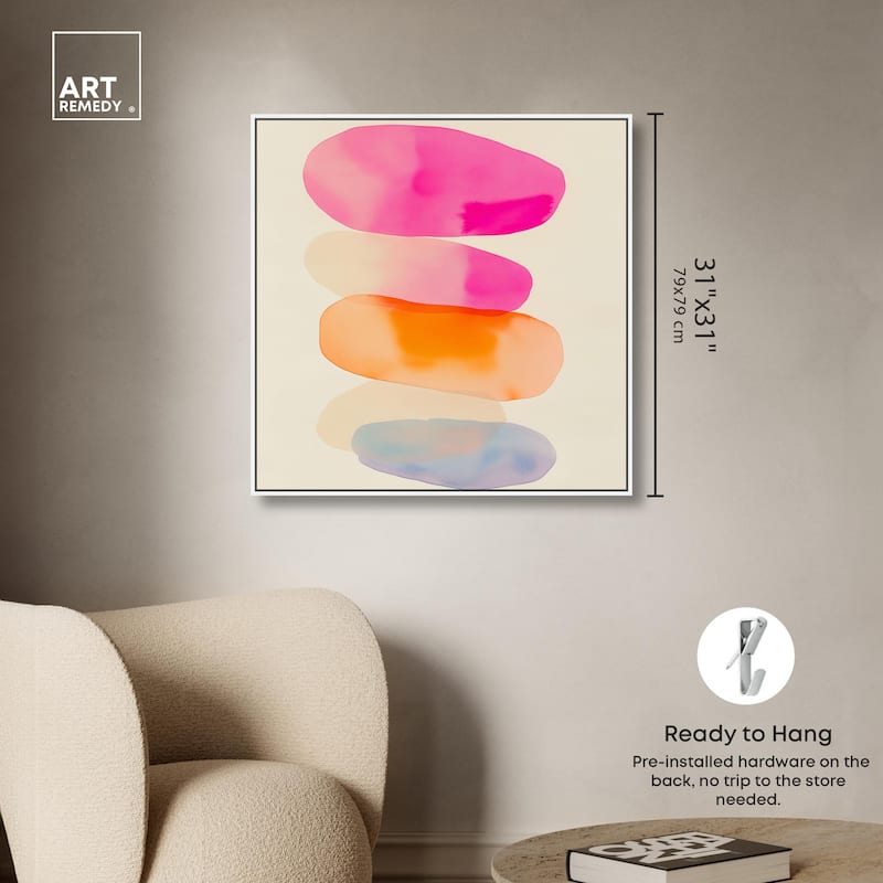 Pebble Palette Canvas by Art Remedy