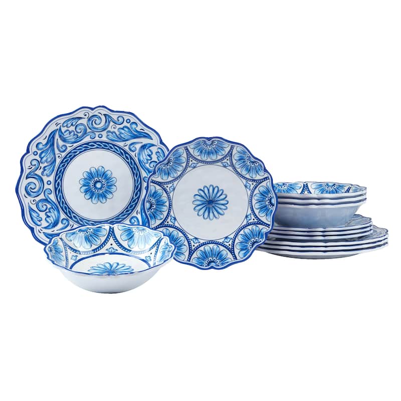 Certified International Veranda Melamine 12-piece Dinnerware Set, Service for 4