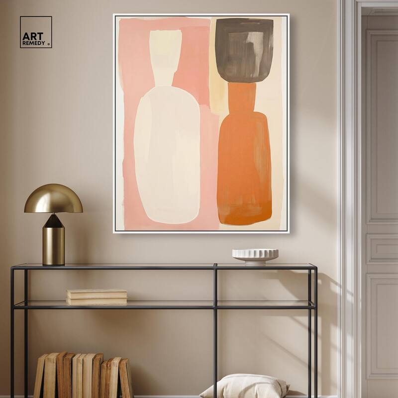 Pink Meets Clay II Canvas by Art Remedy