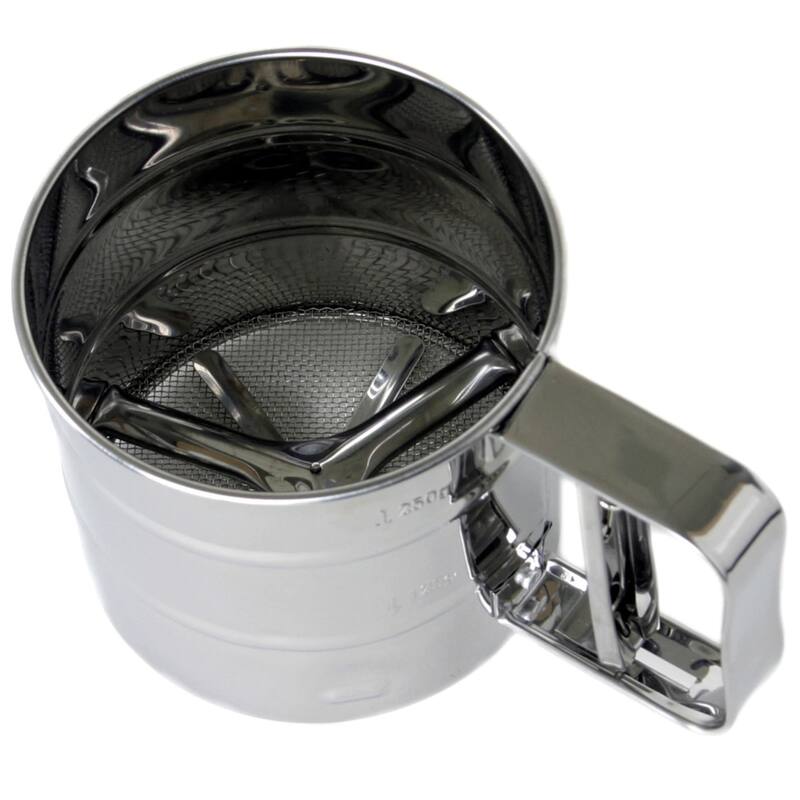 Chef Craft Classic 3-Cup Stainless Steel Flour Sifter - Silver