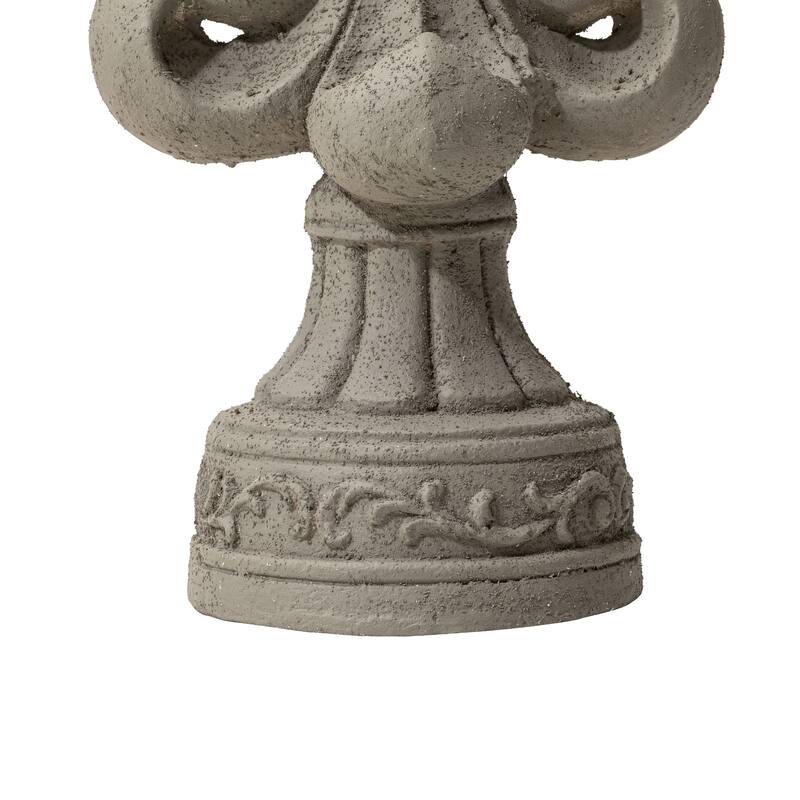 Glitzhome MGO French Holiness Fleur De Lis LYS Garden Statue Coastal Sculpture Indoor Outdoor