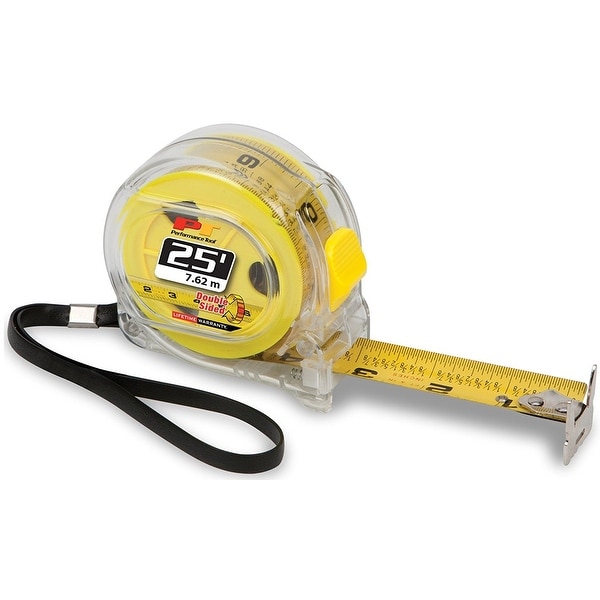 Performance Tool W5041 Clear Tape Measure, 25' L