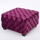 preview thumbnail 32 of 54, Jaymee Modern Glam Button Tufted Velvet Ottoman by Christopher Knight Home