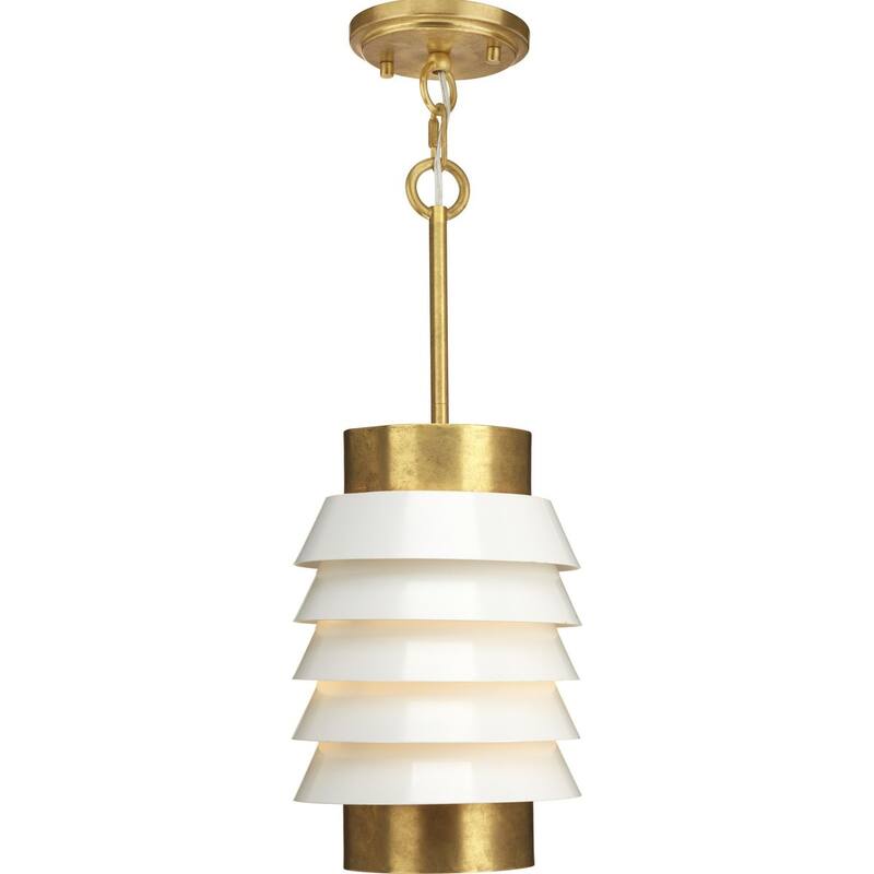 POINT DUME® Onshore Collection Brushed Brass Pendant - 8 in x 8 in x 13 in