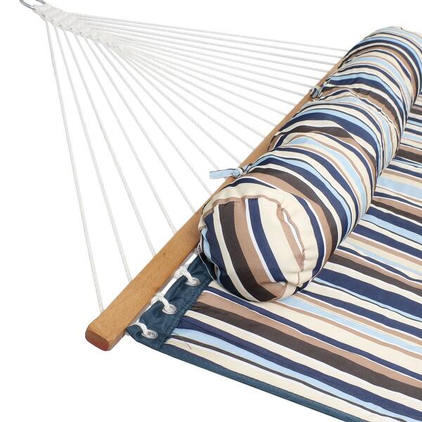 Shop Sunnydaze 2 Person Quilted Spreader Bar Hammock And Pillow