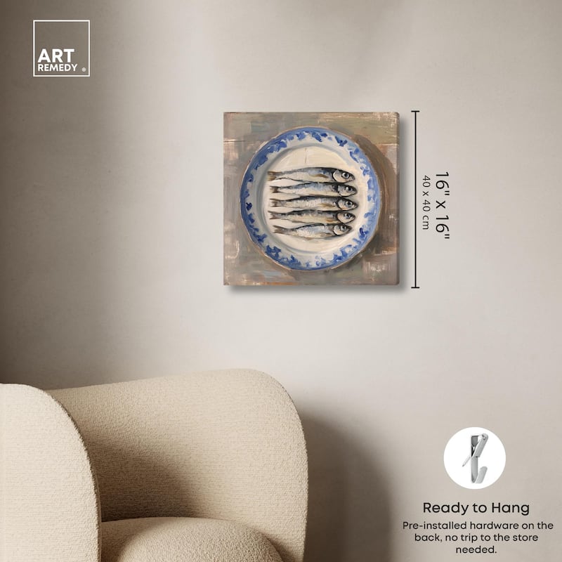 Sardines Still Life Canvas by Art Remedy, Gallery Wrapped