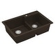 preview thumbnail 20 of 54, Karran Top Mount Large/Small Bowl Quartz Kitchen Sink - 33" x 22" x 9" - 33" x 22" x 9"