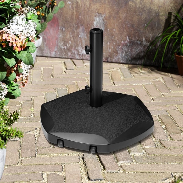 Outdoor Patio Umbrella Base Holder 56pound Hexagon Black See the