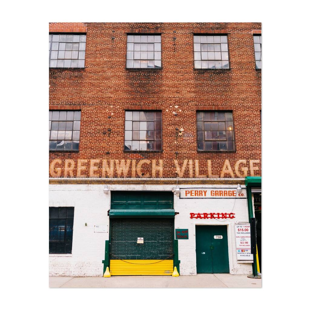 New York Greenwich Village Garage Photography City Art Print/Poster
