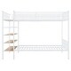 preview thumbnail 8 of 18, Twin over Full Metal Bunk Bed with 5-Tier Shelves