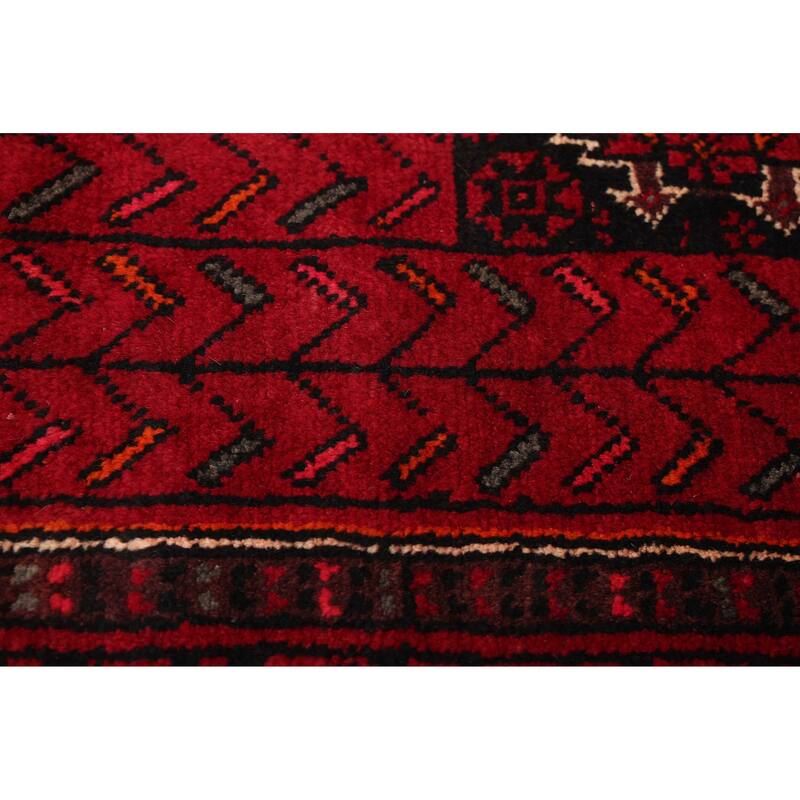 ECARPETGALLERY Hand-knotted Teimani Red Wool Rug - 4'3 x 8'10
