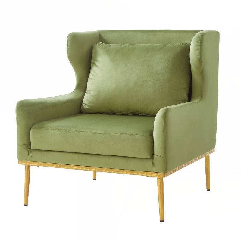 Modern Armchair Velvet Accent Chair Reading Chair Single Sofa Chair for Living Room