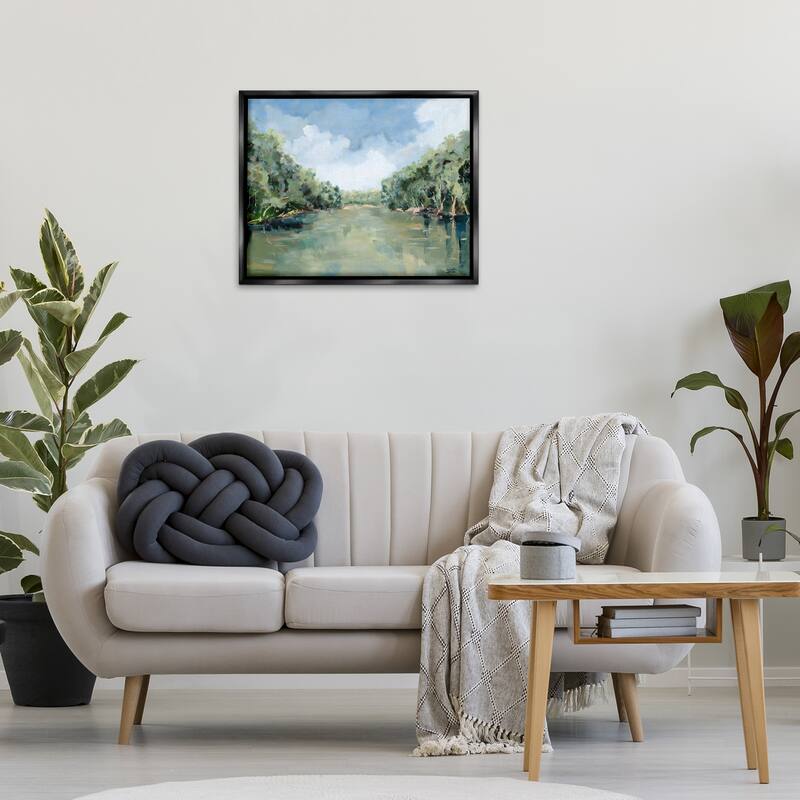 Stupell Serene Reflective Nature Framed Floater Canvas Wall Art Design By Meredith Howse
