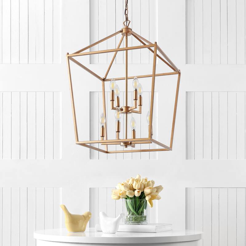 Marion Lantern Metal LED Pendant, by JONATHAN Y