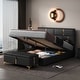 preview thumbnail 2 of 26, Upholstered Bedroom Sets with Queen Platform Bed and Storage Ottoman