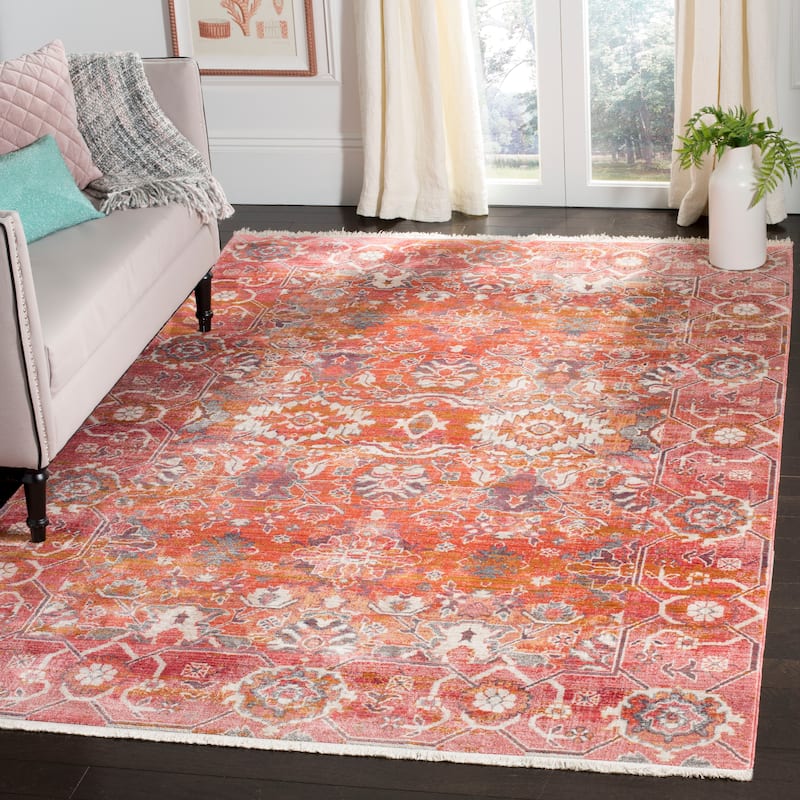 SAFAVIEH Vintage Boho Persian Groa Oriental Polyester Rug - 5' x 7'6" - Red/Orange