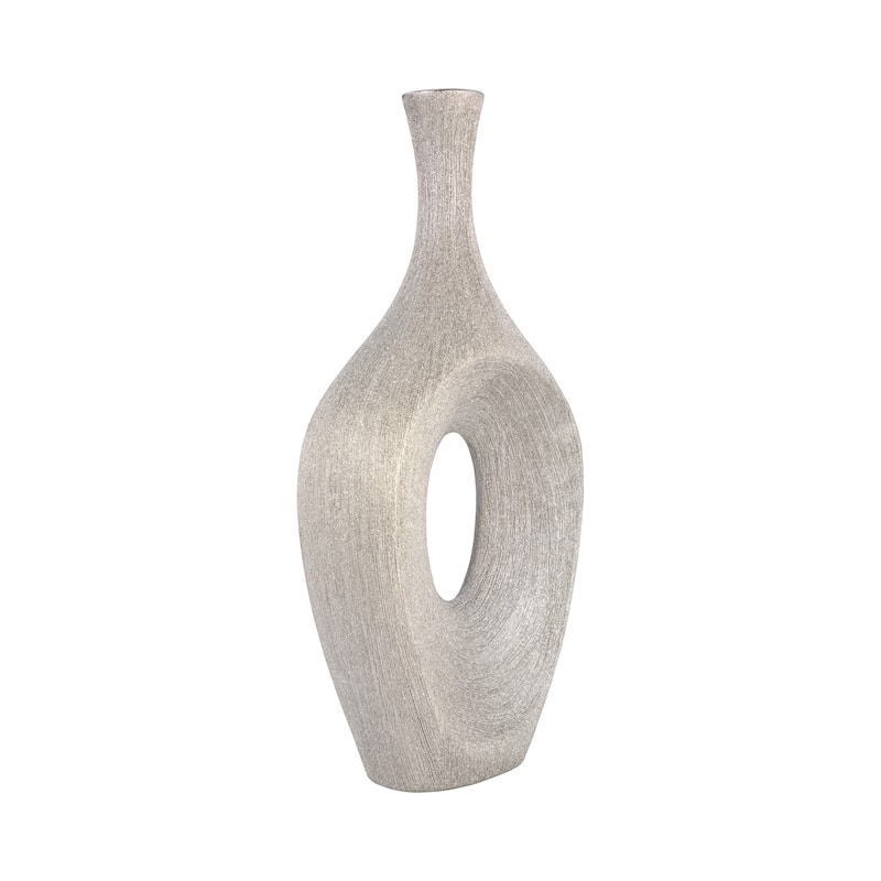 Sagebrook Home Ceramic 19" Open Cut Vase, Oval, 19"H