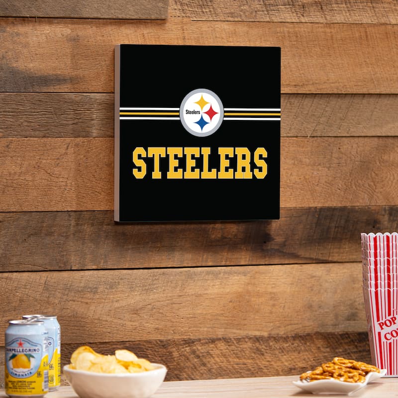 Pittsburgh Steelers Wooden Door Decor Wall Sign - Multi-Color - 12 x 12