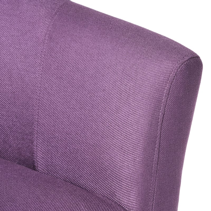 Plum Modern 27" Upholstered Arm Chair with Rubber Wood Legs for Living Room