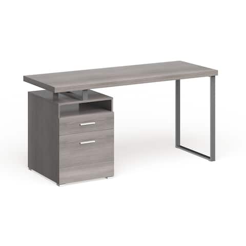 Computer Desk, Home Office, Laptop, Left, Right Set-up, Storage Drawers, 60" Long, Work, Metal, Laminate, Contemporary