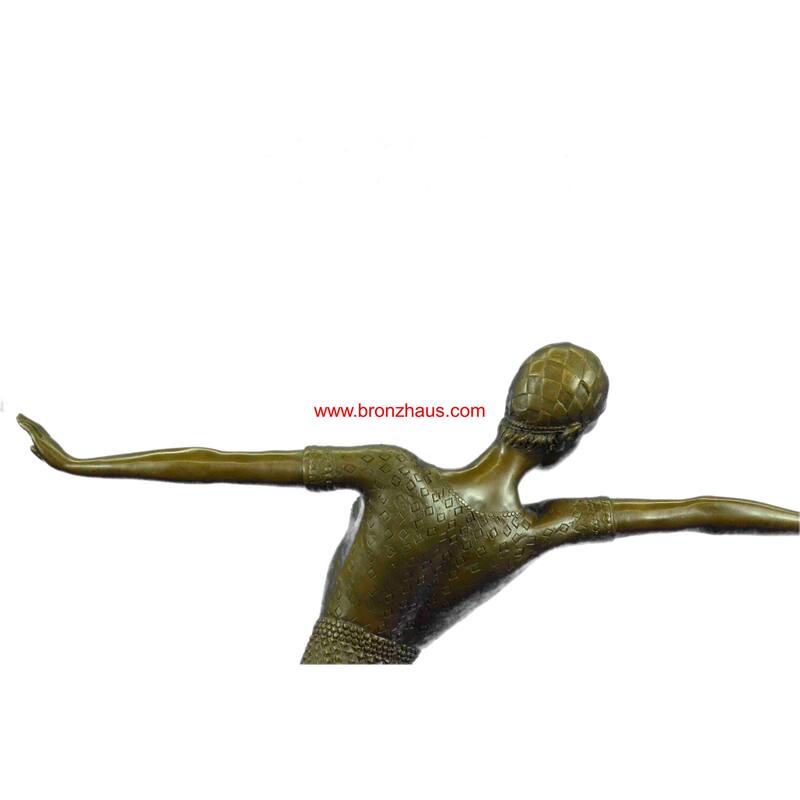 Signed Bronze Art Nouveau Deco Chiparus Statue Figurine Sculpture Art Figure