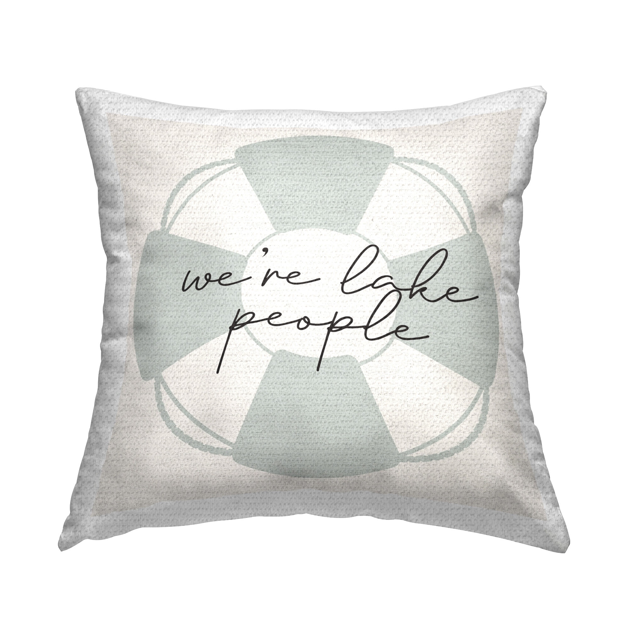 Stupell We're Lake People Printed Outdoor Throw Pillow Design by Lil' Rue