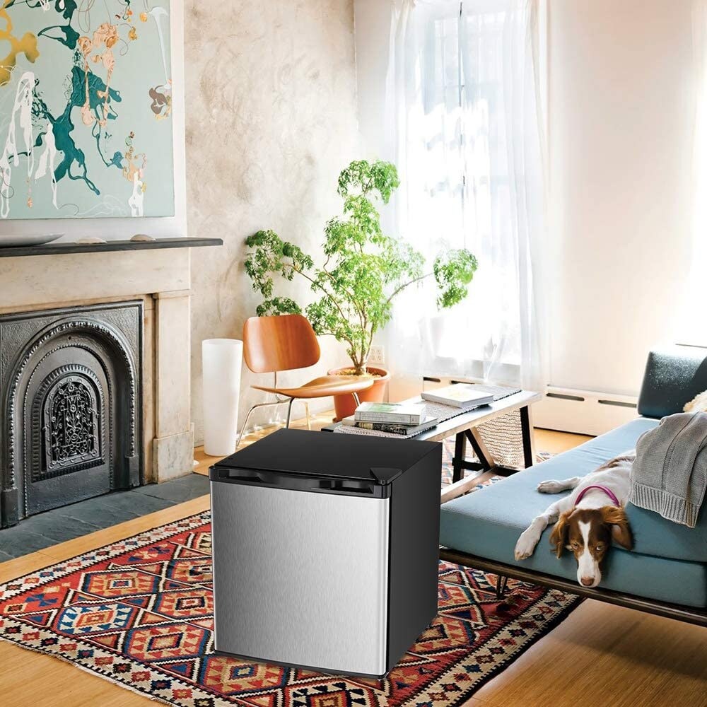 1.1 Cu.ft Compact Upright Freezer, Reversible Door, Adjustable