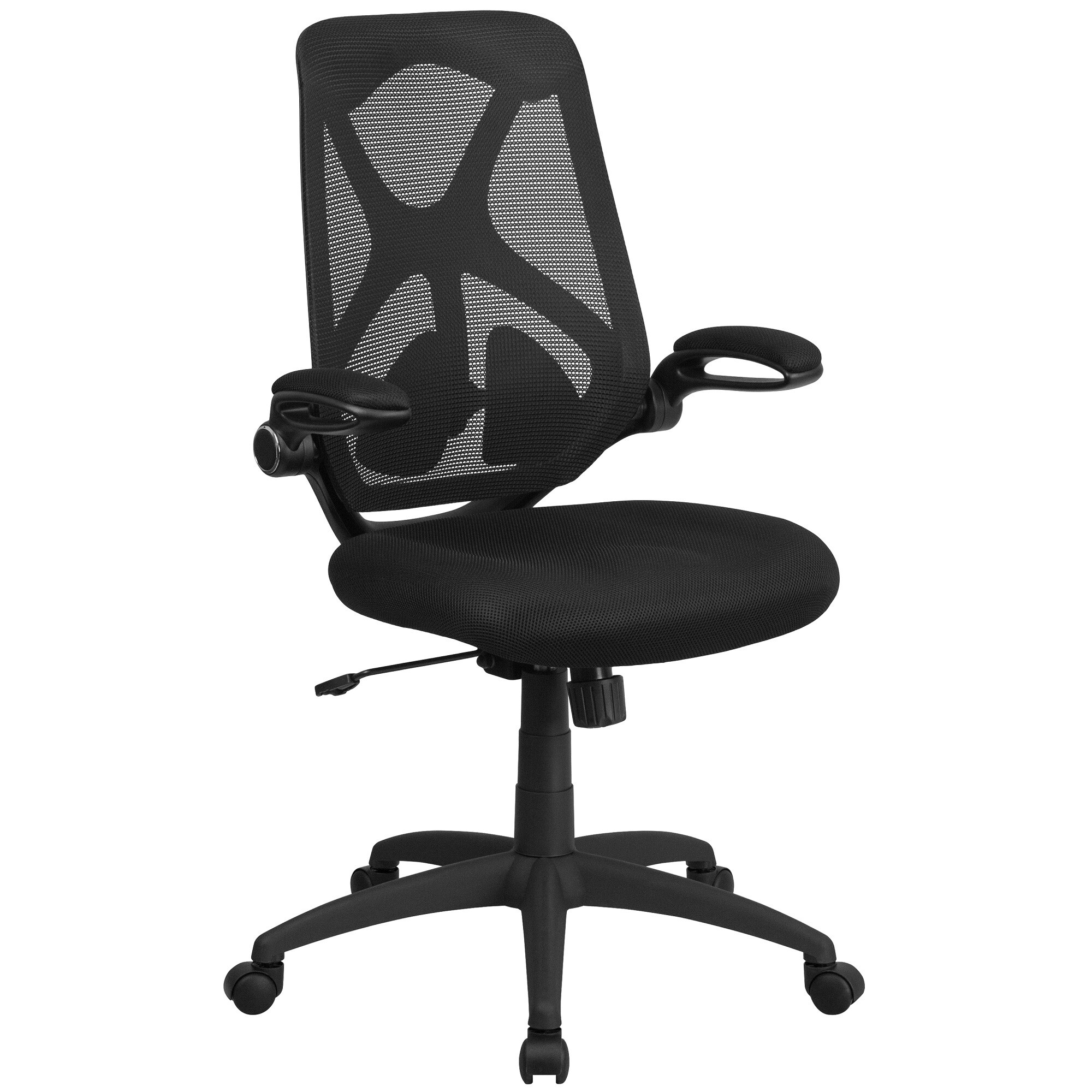 3.5' Black Mesh High Back Swivel Office Chair with Adjustable Lumbar