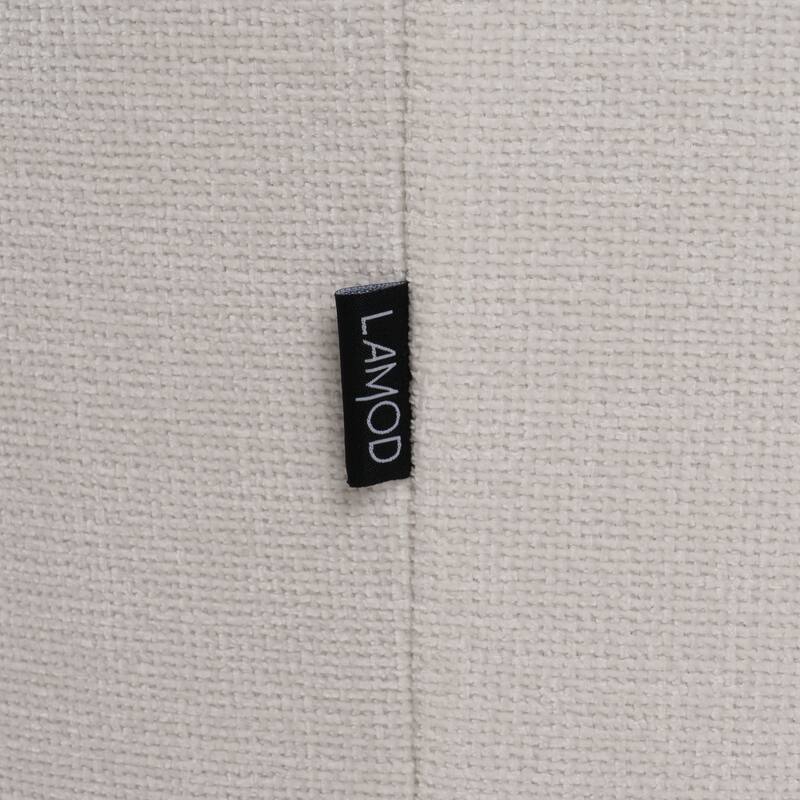 Divani Casa Norris Modern Ivory Fabric Swivel Dining Chair