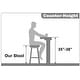 preview thumbnail 4 of 38, Set of 2 26-inch Contemporary Eiffel Dowel DSW Counter Height Stool Barstool With Backs For Kitchen Home Side Break Room