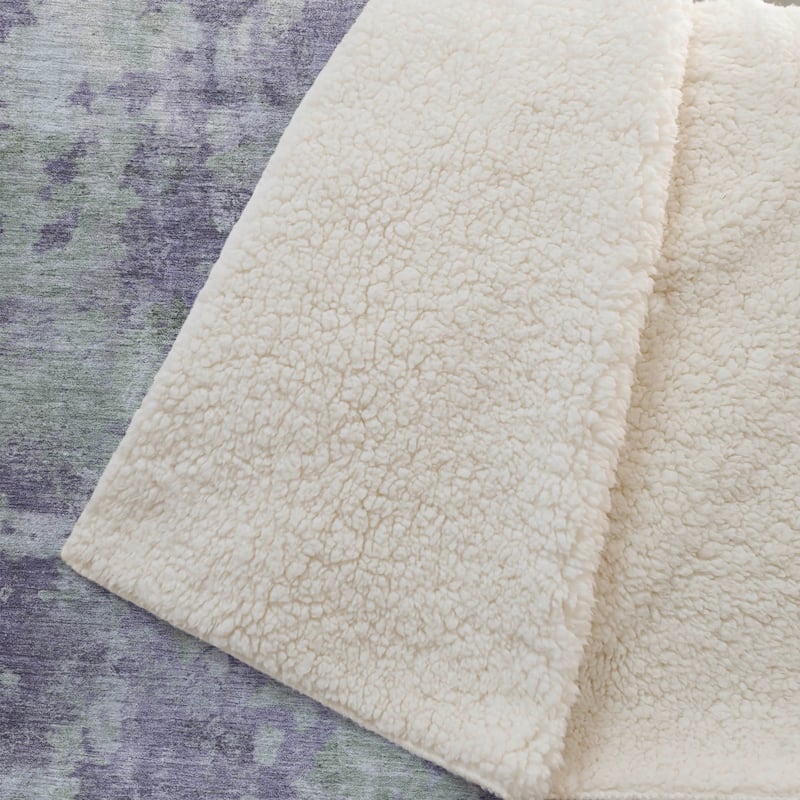 Premium Machine Washable Abstract Modern Sherpa Throw Blanket