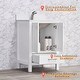 preview thumbnail 10 of 15, Prismatica 24 in. White Vanity with Countertop & Splash, Single Sink
