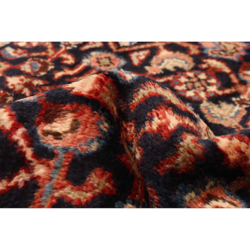 ECARPETGALLERY Hand-knotted Andelz Navy Wool Rug - 3'7 x 10'0