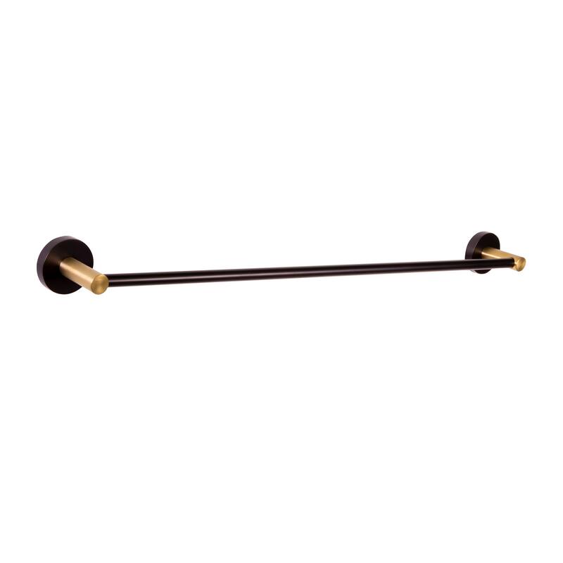 Design House 582726 Kelton 24" Towel Bar - Matte Black/Satin Gold