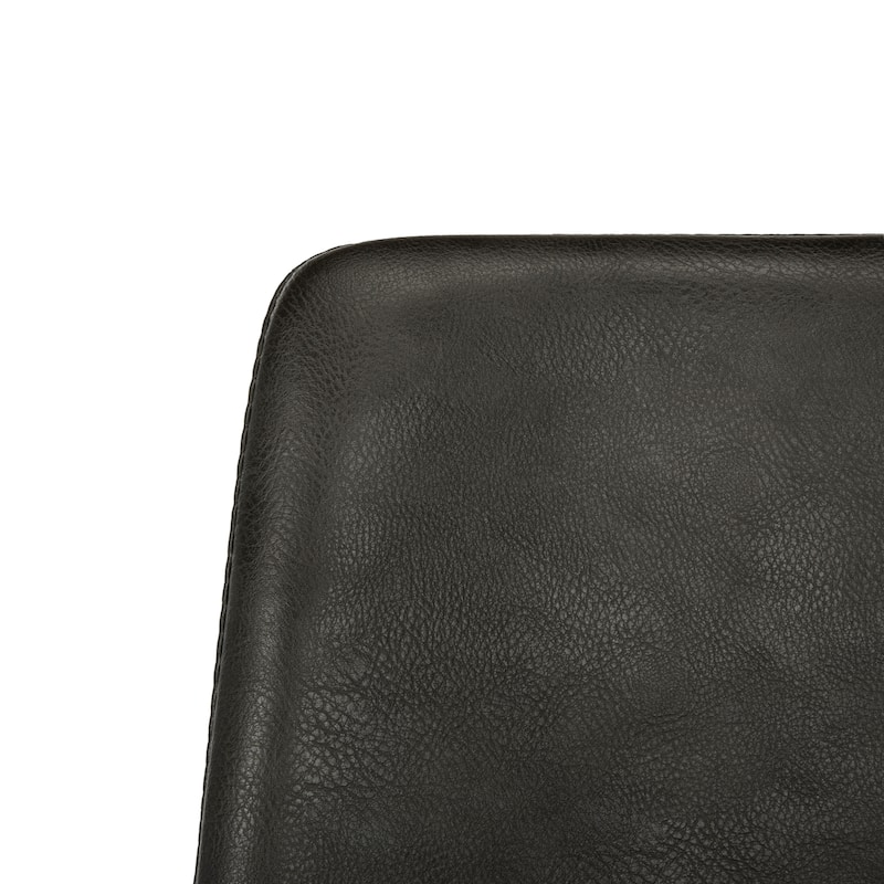 SAFAVIEH Bernadette Mid-Century Modern Leather Swivel Office Arm Chair - 22" x 22" x 31.9" - 22Wx22Dx32H