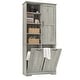 preview thumbnail 66 of 75, GDFStudio - Elijah Tall Bathroom Cabinet with Tilt-Out Laundry Hampers and Adjustable Shelves