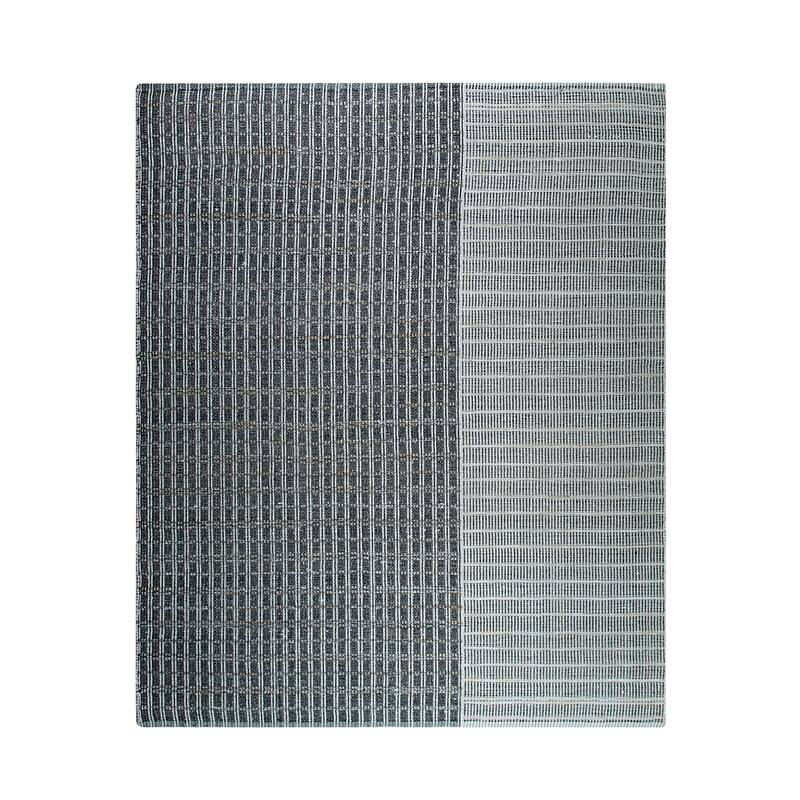 Home Decor EORC Natural Gold Contemporary Geometric Flat Weave Area Rug Stylish and Versatile Rug for Enhancing the Comfort