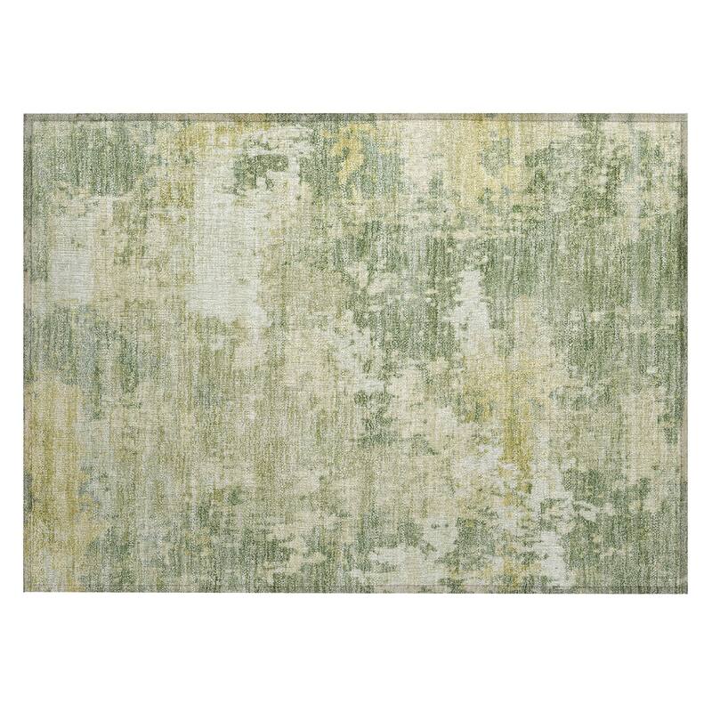 Machine Washable Indoor/Outdoor Contemporary Blend Chantille Rug