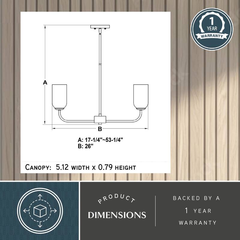 Vaxcel Lighting H0305 5 Light 26" Wide Chandelier