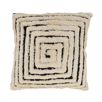 Geometric Harmony Tufted Throw Pillow