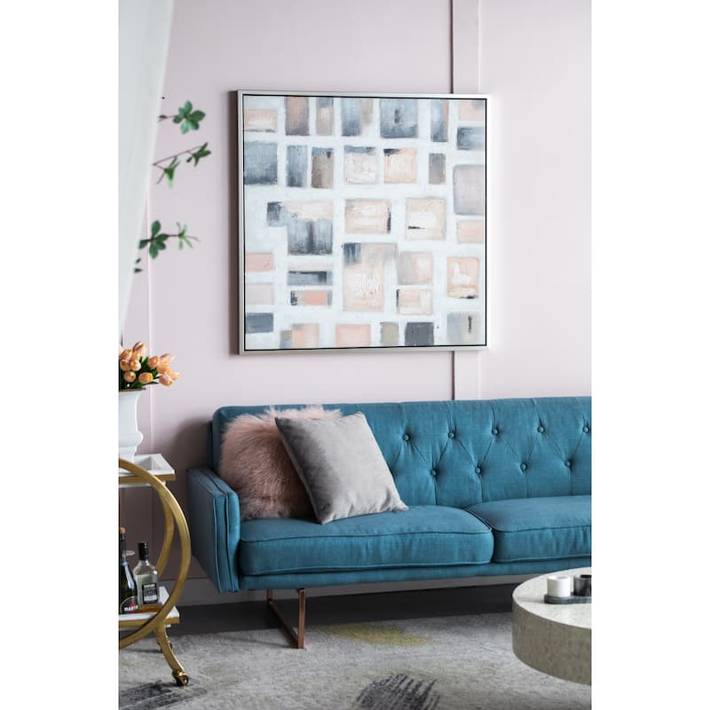39.4x39.4" Cornerstone Framed Hand-painted Wall Art