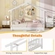 preview thumbnail 8 of 28, Gymax Wooden House Bed Twin to King Daybed w/ Safety Rails & Decorable