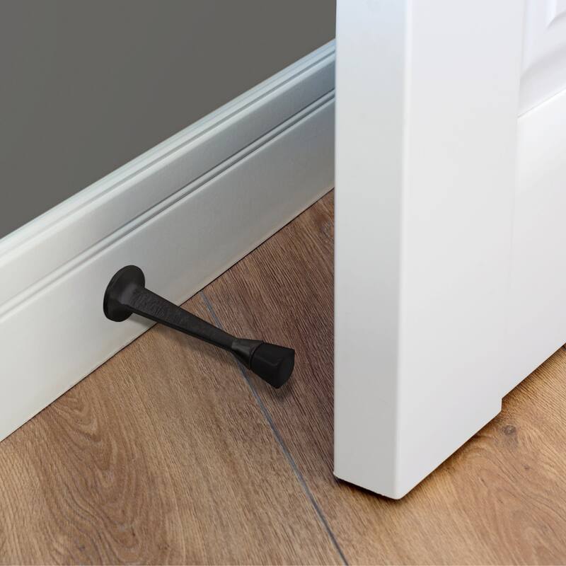 Design House 188110 3-1/8" Baseboard Mounted Rigid Door Stop - Pack of