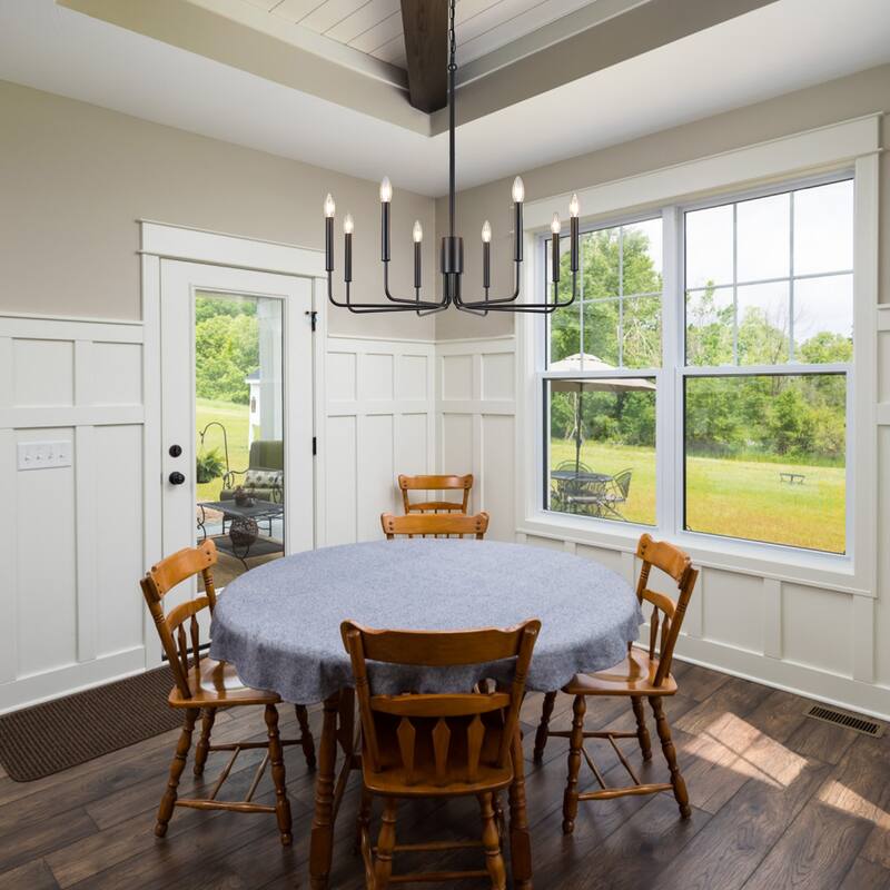 8-Light 29.52-inch Farmhouse Candle Chandelier for Foyer Kitchen Bedroom