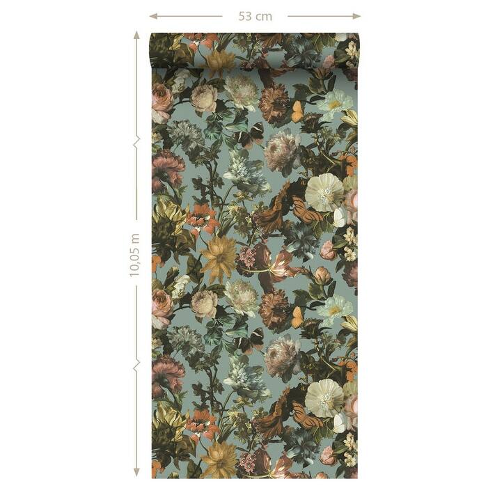 ESTA Home Zarinda Light Blue Flowers Wallpaper
