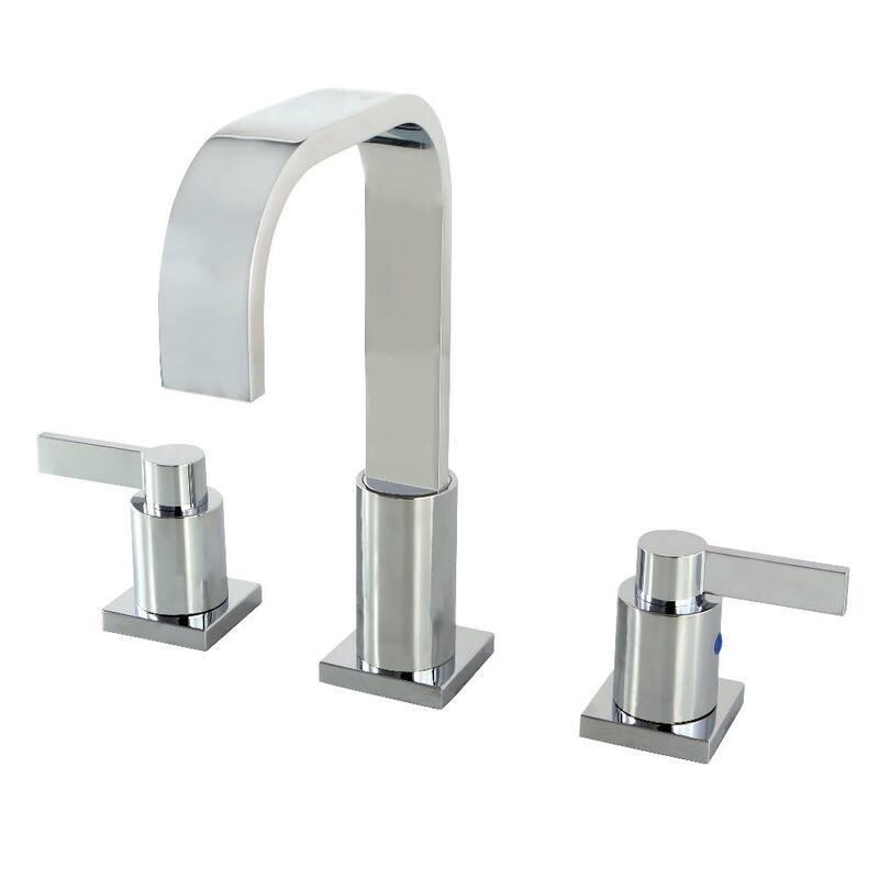 Kingston Brass NuvoFusion 1.2 GPM Widespread Bathroom Faucet with - Polished Chrome